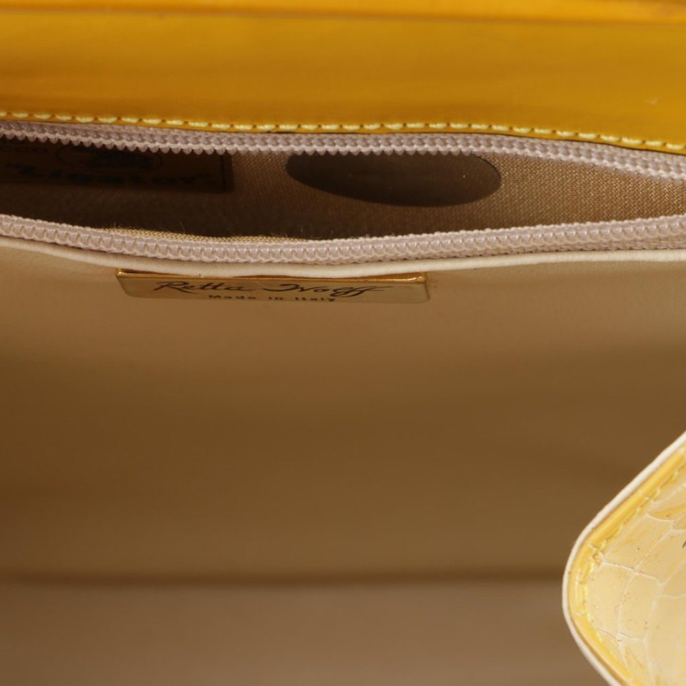 ✧ Retta Wolff • Yellow "ligator" purse - Picture 8 of 12
